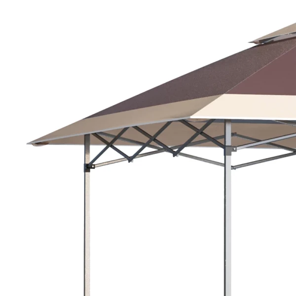  Canopy Gazebo Pop-up Tent Gazebo Tas Op Wielen Oxford Stof 12x12 Ft Donkerbruin + Kaki 8