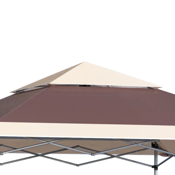  Canopy Gazebo Pop-up Tent Gazebo Tas Op Wielen Oxford Stof 12x12 Ft Donkerbruin + Kaki 9