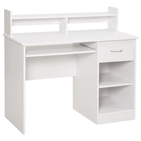 Computerbureau Kantoortafel Speeltafel PC-tafel Met Lade E1 Spaanplaat Wit 104 X 48 X 95,5 Cm 1