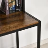  Computerbureau L-vormig Hoekbureau Bureau Kantoortafel Gamingtafel PC-tafel Spaanplaat + Metaal Naturel + Zwart 140x125x149cm 8