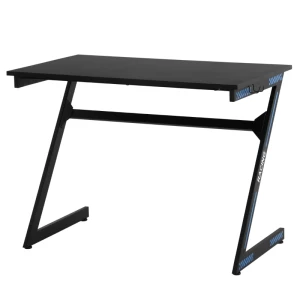  Computertafel Z-vormig Design Bureau Met Koptelefoonhaak Speeltafel PC Tafel Computer Ergonomisch In Hoogte Verstelbare Staal MDF Zwart 100 X 60 X 75 Cm 1