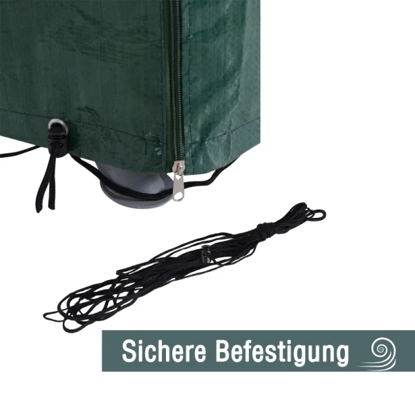 ® Dekzeil Beschermhoes Tuinmeubelhoes Waterdicht UV-bescherming PE Groen 215 X 155 X 150 Cm 5