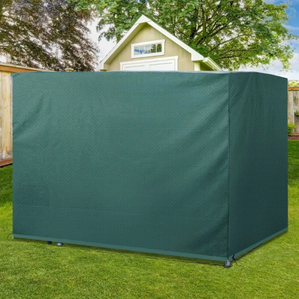 ® Dekzeil Beschermhoes Tuinmeubelhoes Waterdicht UV-bescherming PE Groen 215 X 155 X 150 Cm 6