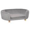  Dierensofa Hondensofa Hondenbed Met Hollands Fluwelen Schuim Berken Poten Voor Katten Honden 86 X 55 X 33 Cm Lichtgrijs 1