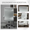  Directiestoel Bureaustoel Bureaustoel Draaistoel Ergonomisch Met Wipfunctie In Hoogte Verstelbaar Ruitpatroon Modern Elegant Luxueus Imitatieleer Metaalfoam Wit 66x69x121 Cm 6