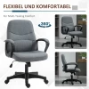  Directiestoel Met Massagefunctie Massagestoel In Hoogte Verstelbare Bureaustoel Bureaustoel Ergonomisch Line Design Met USB Interface In Hoogte Verstelbaar Polyester PP Grijs 59 X 63 X 92-101 Cm 6