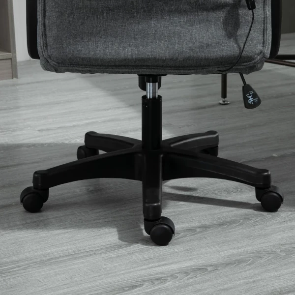  Directiestoel Met Massagefunctie Massagestoel In Hoogte Verstelbare Bureaustoel Bureaustoel Ergonomisch Line Design Met USB Interface In Hoogte Verstelbaar Polyester PP Grijs 59 X 63 X 92-101 Cm 8