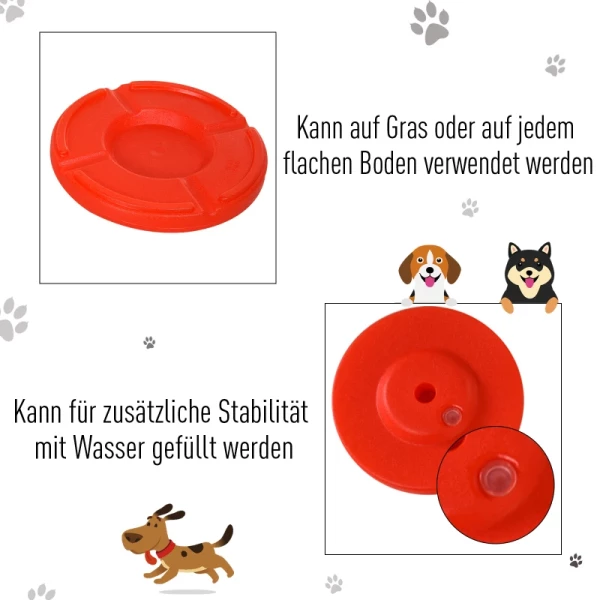  Dog Agility Set 3-in-1 Pet Training Set, Inclusief Tas, Gemakkelijk Mee Te Nemen, Geel 7