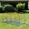  Dog Agility Set Hondentraining 4 Bogen Beginnersset Met Draagtas Blauw+oranje 88 X 64 X 95cm 2