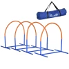  Dog Agility Set Hondentraining 4 Bogen Beginnersset Met Draagtas Blauw+oranje 88 X 64 X 95cm 1