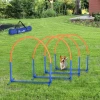  Dog Agility Set Hondentraining 4 Bogen Beginnersset Met Draagtas Blauw+oranje 88 X 64 X 95cm 10