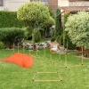  Dog Agility Set Hondentrainingsset Met Hondentunnel Training Voor Huisdieren Inclusief Tas Makkelijk Mee Te Nemen Muovi Polyesteri Oranje＋Wit 2