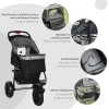  Dog Buggy Cat Buggy Pet Stroller Met 3 Wielen Opvouwbaar Dog Cat Oxford Grijs + Zwart 109,5 X 57,5 ​​x 106,5 Cm 6