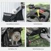  Dog Buggy Cat Buggy Pet Stroller Met 3 Wielen Opvouwbaar Dog Cat Oxford Grijs + Zwart 109,5 X 57,5 ​​x 106,5 Cm 7