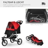  Dog Buggy Cat Buggy Pet Stroller Met 3 Wielen Opvouwbaar Dog Cat Oxford Rood+zwart 109,5 X 54,5 X 106,5 Cm 5