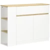  Dressoir, Buffet, Groot Kastvak, 3-laags Plank, Lade, Wit, 110 X 29,5 X 82 Cm 1