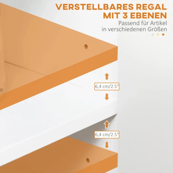  Dressoir, Buffet, Groot Kastvak, 3-laags Plank, Lade, Wit, 110 X 29,5 X 82 Cm 5