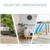  Driedelige Set Ligstoel Met Verstelbare Rugleuning Tuinligstoel Theetafel Vlamvertragende Vulling Metaal PE Rotan Polyester Zwart+crème Wit 195 X 60 X 86 Cm 6