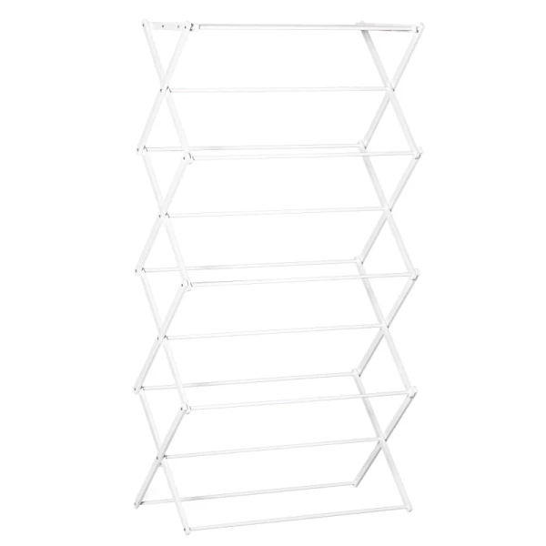 Droogrek, Opvouwbaar, Droogrek Met 8 Niveaus, Torendroger, Droogrek, Metaal, Kunststof, Wit, 74 X 35 X 144 Cm 1