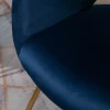  Eetkamerstoel Woonkamerstoel Bureaustoel Make-up Stoel Modern Fluweel Blauw Loungestoel Met Gouden Poten Ergonomische Zittingen Tot 120kg Draagvermogen Staal 68 X 54 X 84 Cm 8
