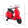  Elektrisch Voertuig, Kindervoertuig, Kindermotor, Elektrische Motorfiets Met Mp3-muziekverlichting, 3-6 Jaar, PP, Rood, 108 X 49 X 75 Cm 3