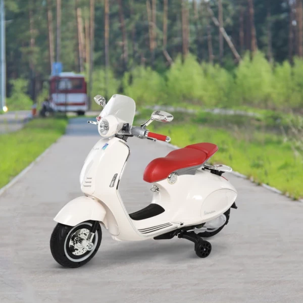  Elektrisch Voertuig, Kindervoertuig, Kindermotorfiets, Elektrische Motorfiets Met Mp3-muziekverlichting, 3-6 Jaar, PP, Wit, 108 X 49 X 75 Cm 10