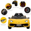  Elektrische Auto Voor Kinderen Lamborghini SVJ Gelicentieerd Kindervoertuig Kinderauto Voor 3-8 Jaar Met Afstandsbediening 2 X 550 Motoren MP3/USB Licht Muziek Metaal Geel 123 X 66,5 X 45,5 Cm 5