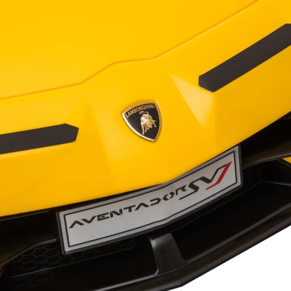  Elektrische Auto Voor Kinderen Lamborghini SVJ Gelicentieerd Kindervoertuig Kinderauto Voor 3-8 Jaar Met Afstandsbediening 2 X 550 Motoren MP3/USB Licht Muziek Metaal Geel 123 X 66,5 X 45,5 Cm 8