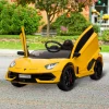  Elektrische Auto Voor Kinderen Lamborghini SVJ Gelicentieerd Kindervoertuig Kinderauto Voor 3-8 Jaar Met Afstandsbediening 2 X 550 Motoren MP3/USB Licht Muziek Metaal Geel 123 X 66,5 X 45,5 Cm 10