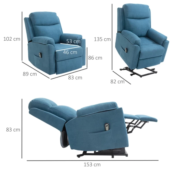  Elektrische Fauteuil Met Stahulp 83 Cm X 89 Cm X 102 Cm 3