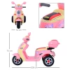  Elektrische Kindermotor Elektrische Motorfiets Kinder Elektrische Auto Kindervoertuig Driewieler, 6V, Metaal + PP, 108x51x75cm (roze + Geel) 3