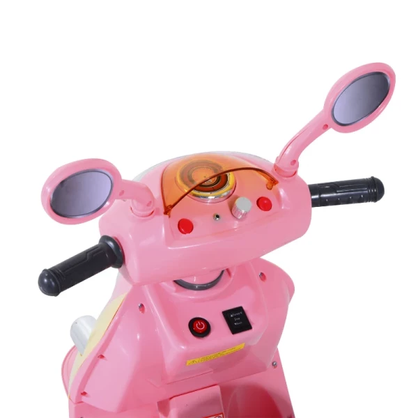  Elektrische Kindermotor Elektrische Motorfiets Kinder Elektrische Auto Kindervoertuig Driewieler, 6V, Metaal + PP, 108x51x75cm (roze + Geel) 8