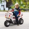  Elektrische Kindermotor Kindervoertuig Elektrisch Voertuig Met Muziek En Verlichting 18-36 Maanden Staal Wit 80x35x52 Cm 10