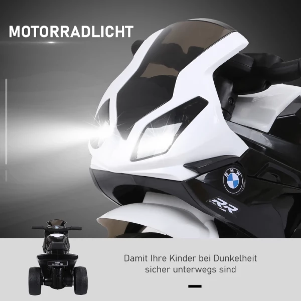  Elektrische Kindermotor Kindervoertuig Gelicentieerd Door BMW S1000RR Elektrische Driewieler Met Batterij Staal Zwart 66 X 37 X 44 Cm 4