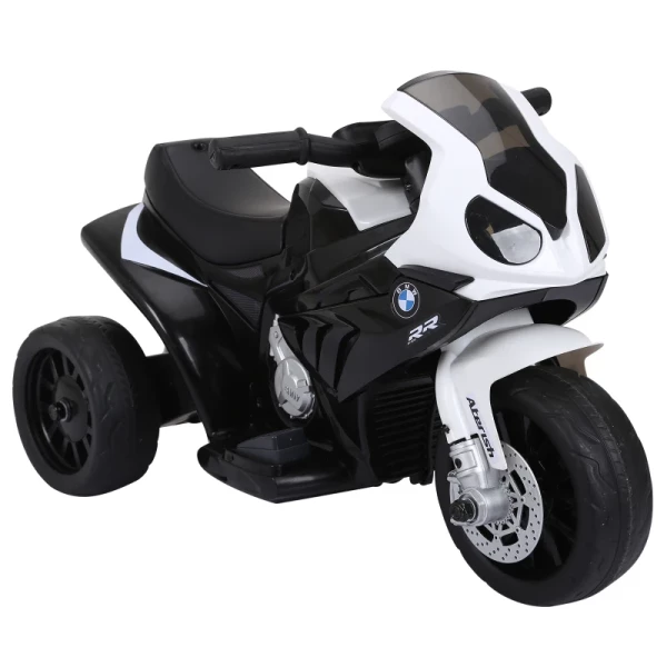 Elektrische Kindermotor Kindervoertuig Gelicentieerd Door BMW S1000RR Elektrische Driewieler Met Batterij Staal Zwart 66 X 37 X 44 Cm 1