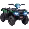  Elektrische Quad Voor Kinderen, Max. 4 Km/u, Vanaf 3 Jaar, LED-koplamp, Muziekaansluiting, Zwart+groen 88 X 45 X 50 Cm 1