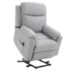  Elektrische Sta-op-stoel Fauteuil Met Sta-op-hulp Voor Senioren Relax-fauteuil TV-fauteuil Met Slaapfunctie En Sta-op-hulp TV-fauteuil Ligfunctie Linnen Touch Grijs 83 X 89 X 102 Cm 1