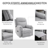  Elektrische Sta-op-stoel Fauteuil Met Sta-op-hulp Voor Senioren Relax-fauteuil TV-fauteuil Met Slaapfunctie En Sta-op-hulp TV-fauteuil Ligfunctie Linnen Touch Grijs 83 X 89 X 102 Cm 6