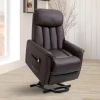  Elektrische Sta-opstoel TV-stoel Fauteuil Met Stahulp Relaxstoel Met Ligfunctie Imitatieleer Bruin, 80 X 94 X 104 Cm 2