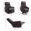  Elektrische Sta-opstoel TV-stoel Fauteuil Met Stahulp Relaxstoel Met Ligfunctie Imitatieleer Bruin, 80 X 94 X 104 Cm 3