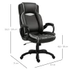  Ergonomische Bureaustoel Gamingstoel Draaibaar Kunstleer Schuim Nylon Gaas Zwart Wit 67 X 75 X 116,5-126 Cm 3