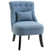  Fauteuil Met Rugkussen Fauteuil Tv-stoel Verhoogde Voeten Linnen Blauw 52,5 X 69 X 77 Cm 1