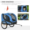  Fietskar Voor Honden Met Universele Koppeling Staal Blauw+Zwart 4