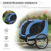  Fietskar Voor Honden Met Universele Koppeling Staal Blauw+Zwart 5