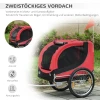  Fietskar Voor Honden Met Universele Koppeling Staal Rood+Zwart 6