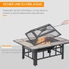  Fire Pit Spark Arrester Inclusief Poker & Cover Weerbestendig Bruin + Zwart 6