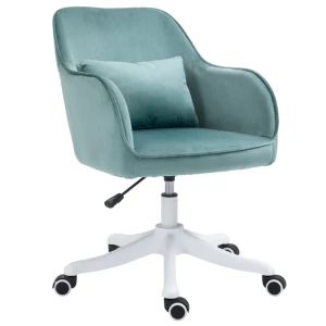  Fluwelen Massage Bureaustoel Met Trilfunctie 55cm X 65cm X 86cm Groen 1