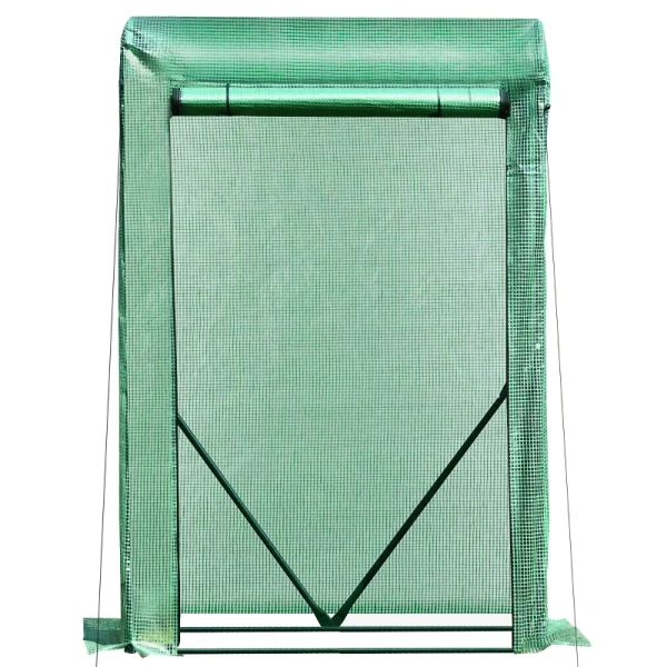  Folie Kas Binnenplaats Balkon Mini Draagbare Metalen Frame Warm Tuinhuisje Staal PE Plastic Groen 100x50x150cm 11