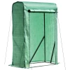  Folie Kas Binnenplaats Balkon Mini Draagbare Metalen Frame Warm Tuinhuisje Staal PE Plastic Groen 100x50x150cm 1