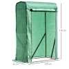  Folie Kas Binnenplaats Balkon Mini Draagbare Metalen Frame Warm Tuinhuisje Staal PE Plastic Groen 100x50x150cm 3